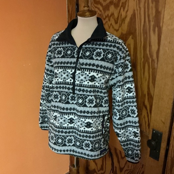 Vtg LL Bean Navajo fleece pullover - Picture 8 of 11